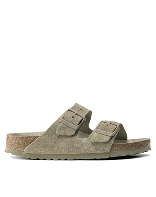 Arizona Suede Leather Sandal - Faded Khaki